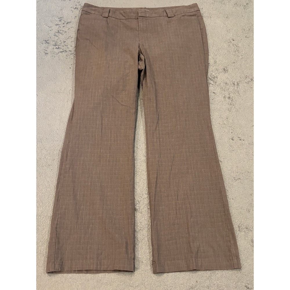 Dockers Charlotte Bootcut Pants Womens 16 Med Brown Plaid Favorite Fit Pant